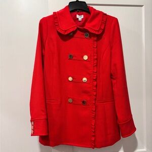 Red Pea Coat NWT size Medium